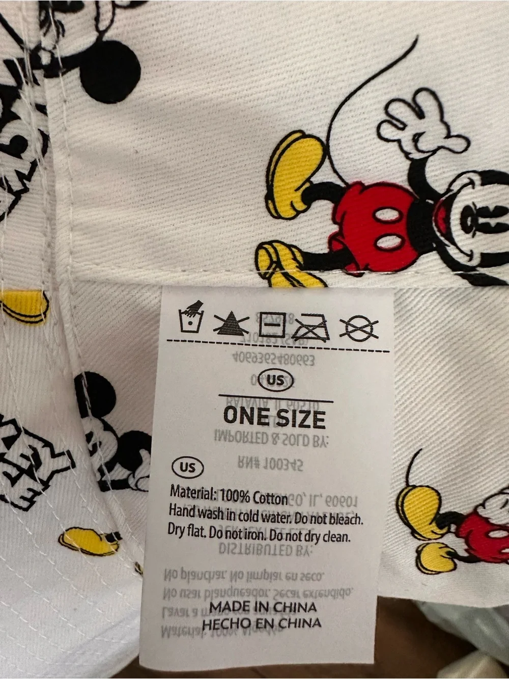 Disney White Bucket Hat with Classic Mickey Print - Picture 2 of 4